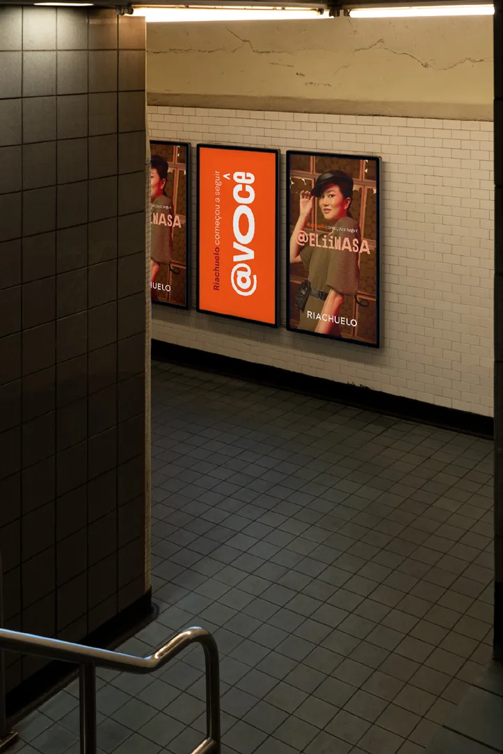 Cartazes da campanha no metrô