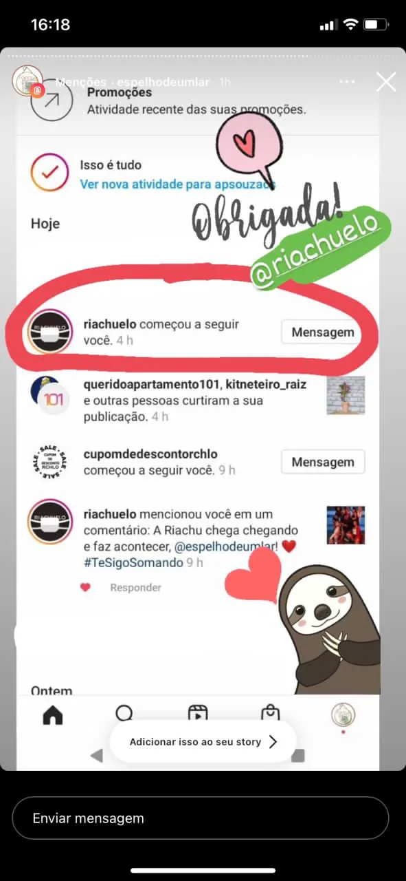 Stories de consumidoras marcadas pela Riachuelo
