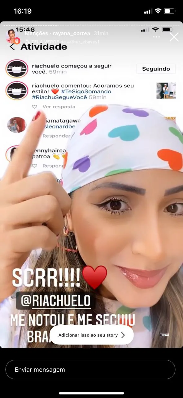 Stories de consumidoras marcadas pela Riachuelo