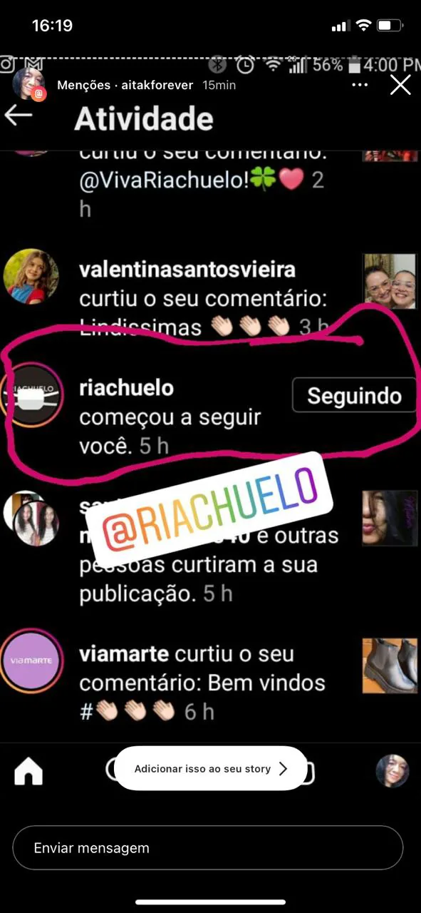 Stories de consumidoras marcadas pela Riachuelo